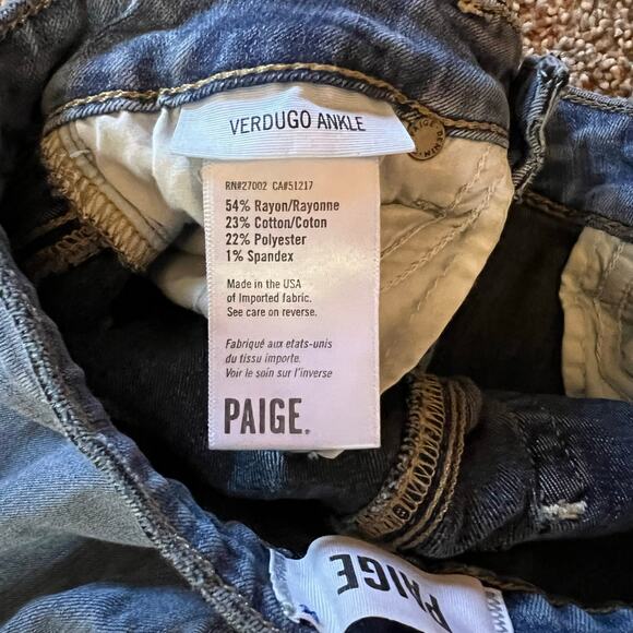 Paige Jeans Verdugo Ankle Skinny Light Wash.  Size 25 - Picture 7 of 7